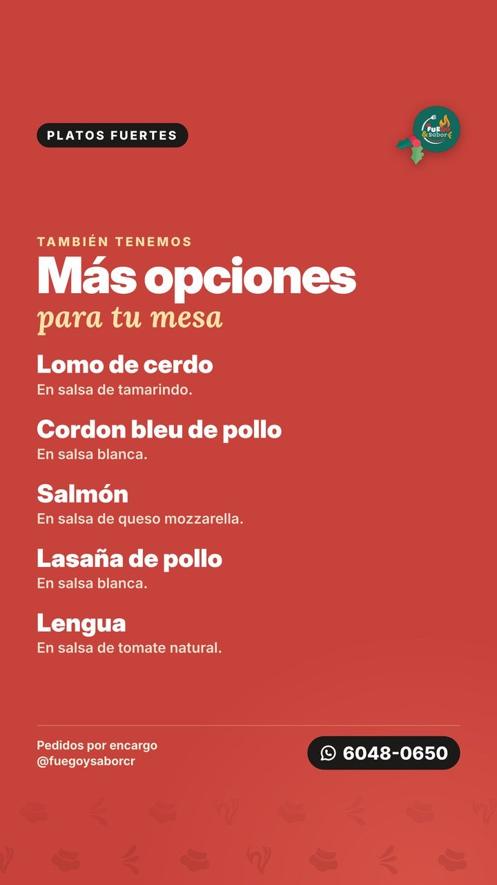 Menú de cenas navideñas Fuego & Sabor, página 4: Más platos fuertes