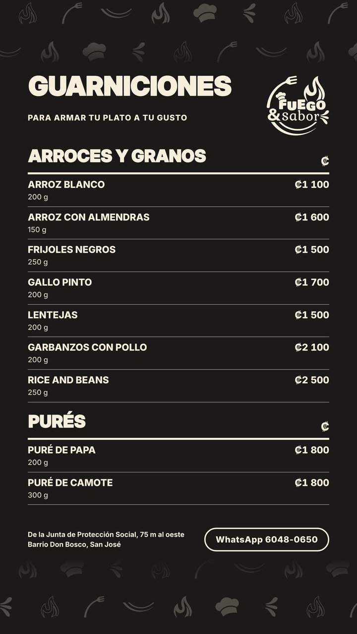 Menú al vacío Fuego & Sabor, página 4: Guarniciones